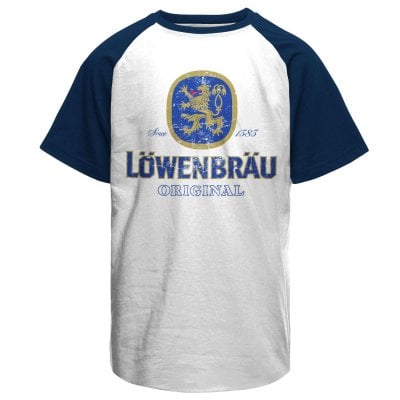 Löwenbräu Washed Logo Baseball T-Shirt 1