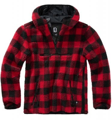 Lumberjack teddyfleece worker pullover rød/sort - mænd 1
