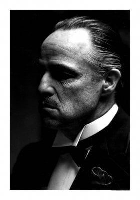 Marlon Brando - Godfather BW Photo Poster 61x91 cm 1