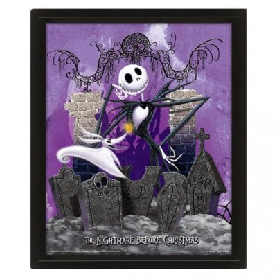 Nightmare Before Christmas - 3D poster med ramme 0