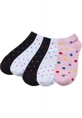 No Show Socks Rainbow Dots 5-Pack 1