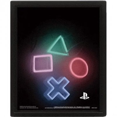 Playstation - 3D poster med ram