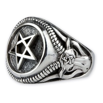 Celtic pentagram ring