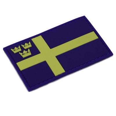 Swedish flag Royal Crown PVC patch
