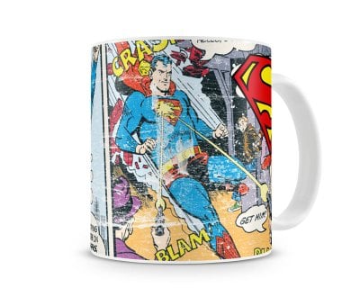 Superman Distressed Comic Strip kaffekrus 1