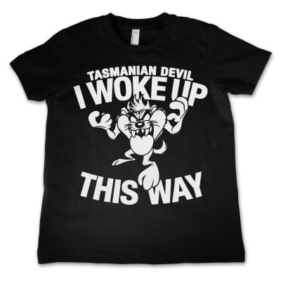Tasmanian Devil - I Woke Up This Way Kids T-Shirt 1