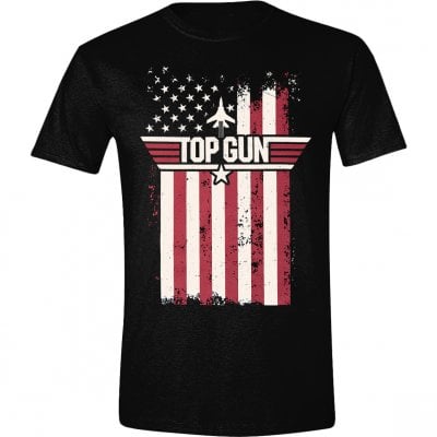 Top Gun - Distressed Flag Men T-Shirt - Black - XX-Large 1