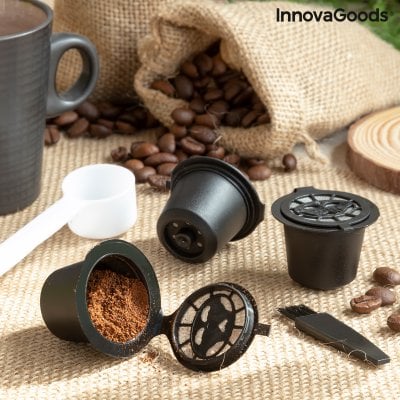 Sæt med 3 genanvendelige kaffekapsler Recoff InnovaGoods 0