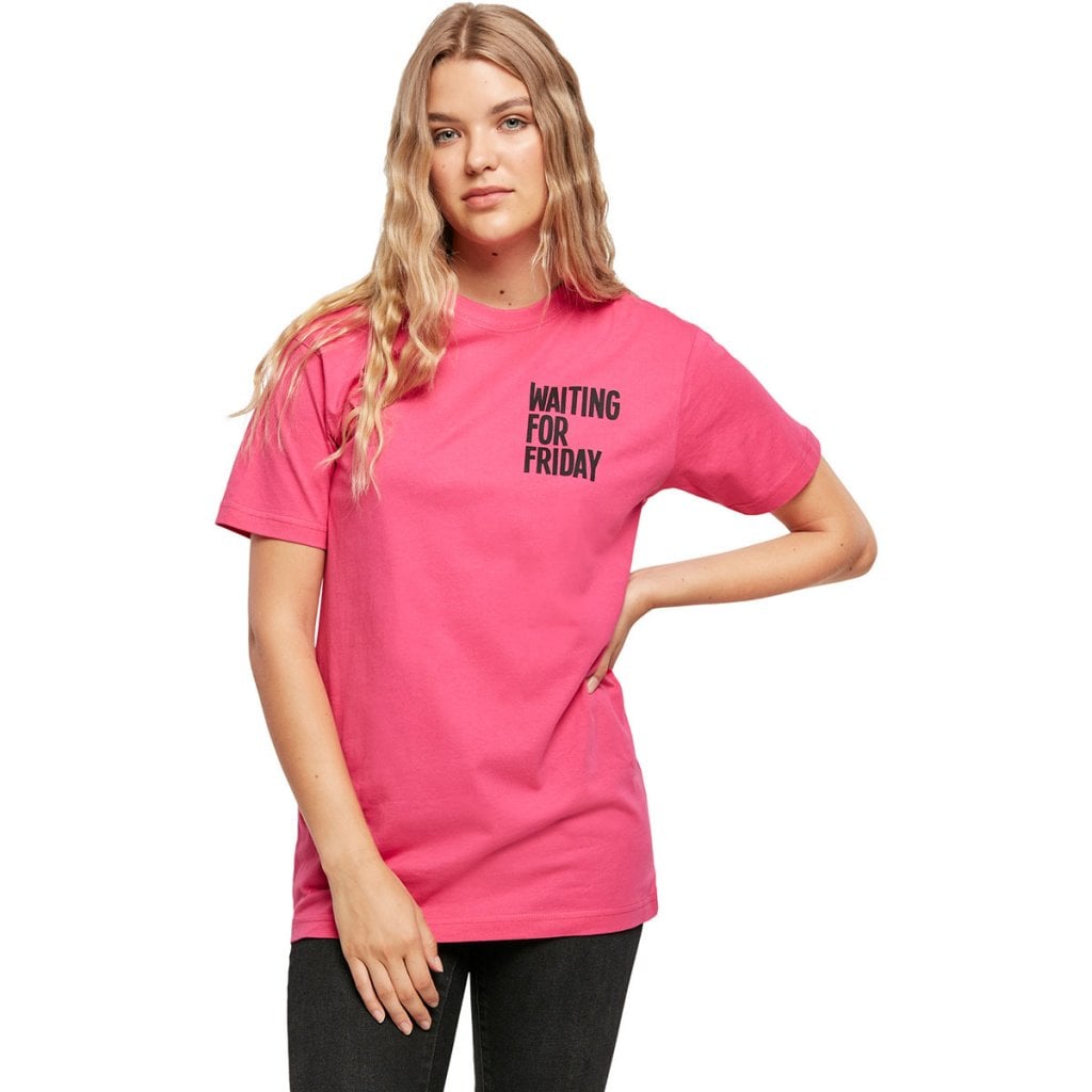 Venter på fredag ​​lyserød T-shirt dame - Mister Tee -